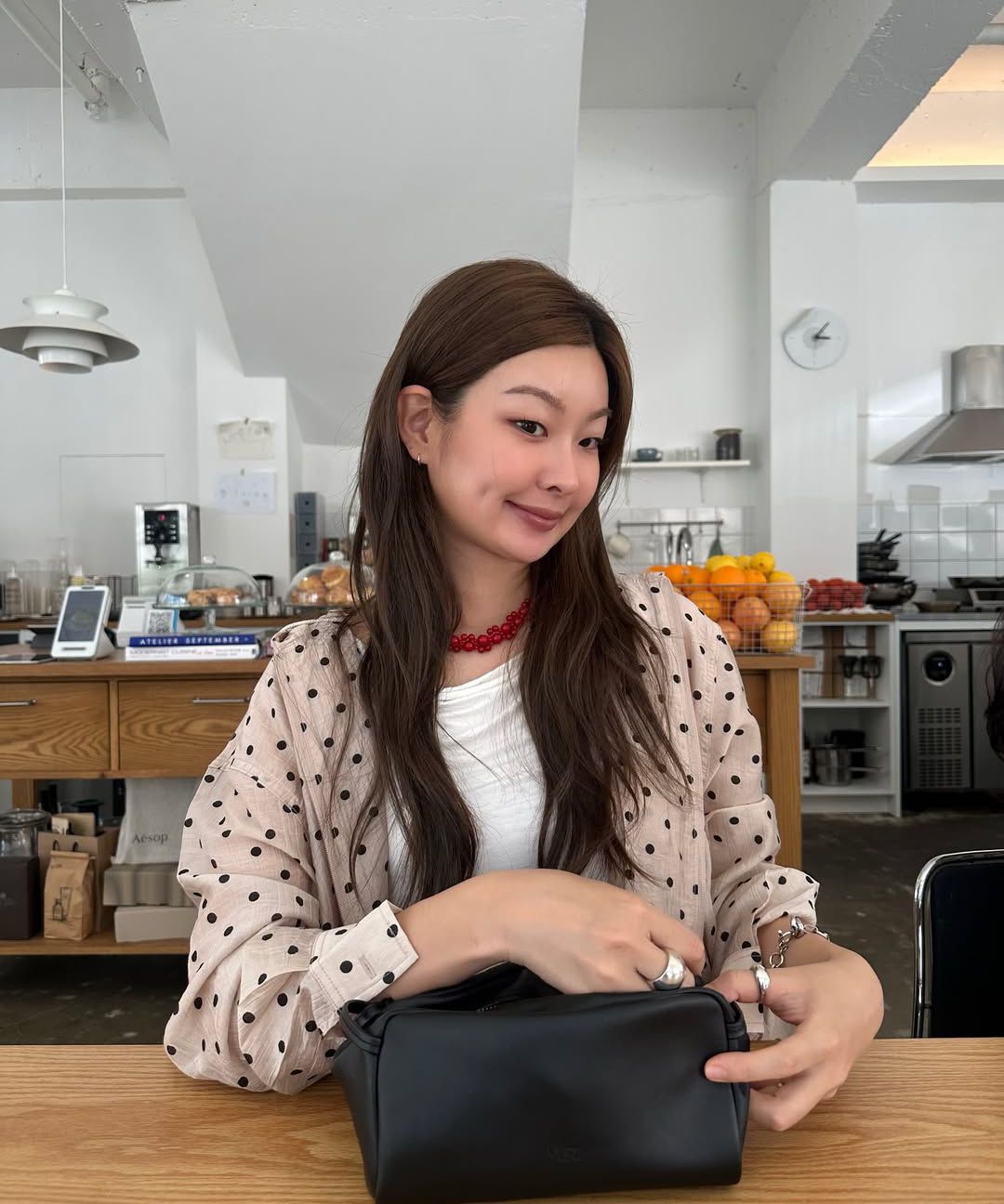 MUSINSA公式 | PARTIMENTO WOMEN Polka Dot Sheer Hooded