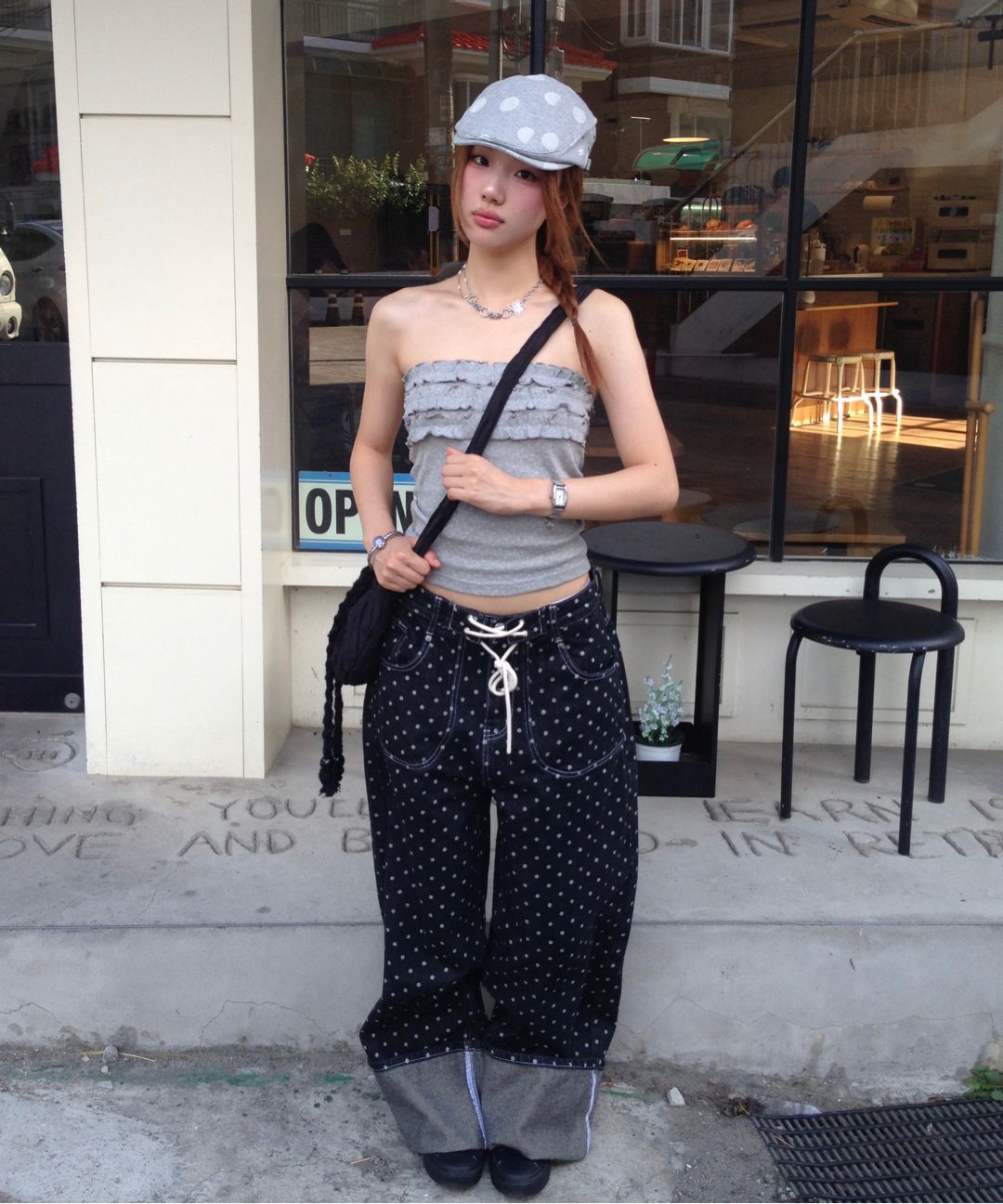 Fancyclub ストリングドットロールアップパンツ A'GEM/9 × .kom 『 FANCY CLUB/ファンシークラブ』 STRING DOT