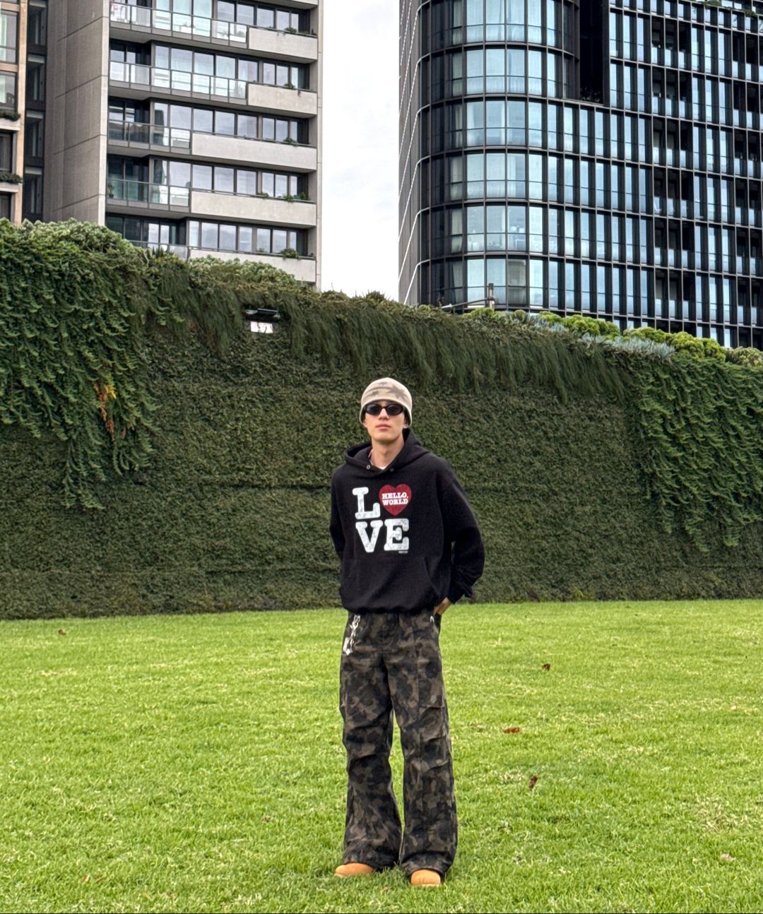 パンツ AAKAM Knee Pin-tuck Camouflage Pants AAKAM】Knee Pin-tuck Leopard Cotton Pants 男女兼用☆追跡付