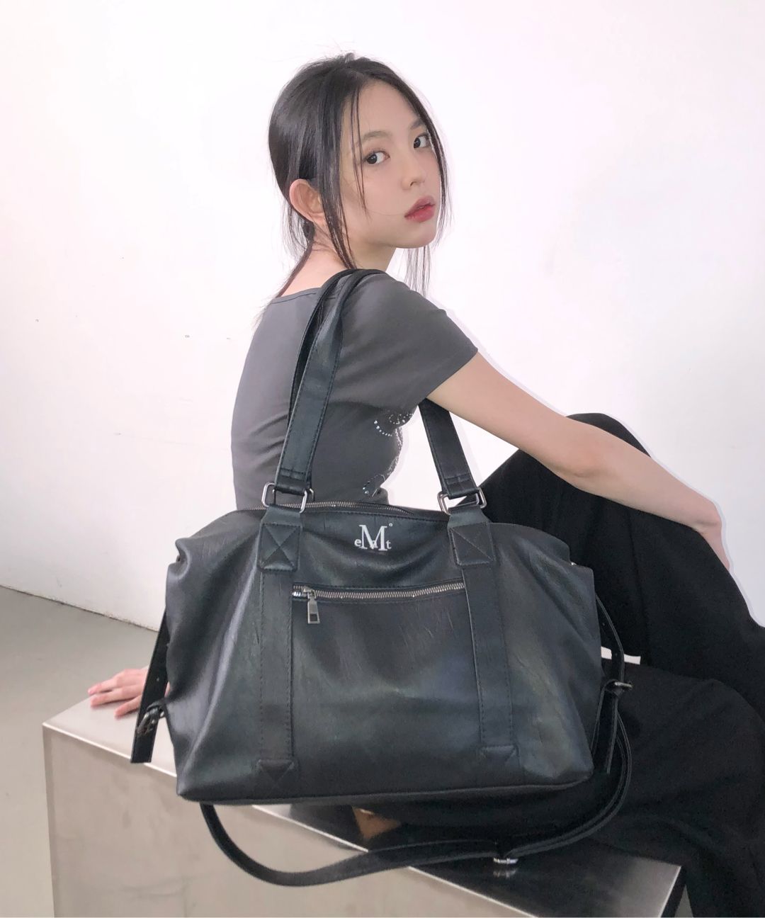 バッグ MUCENT Prime Linkle Leather Tote Bag MUSINSA公式 | MUCENT Prime Linkle Leather Tote Bag