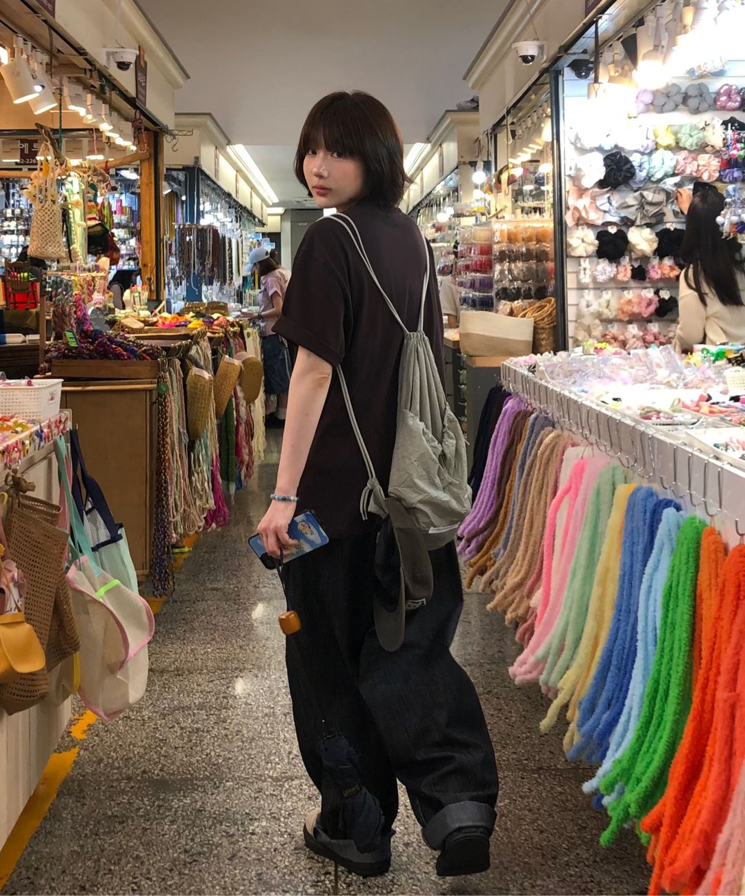 MUSINSA公式 | PARAKEET Crinkle Gym Sack (White)