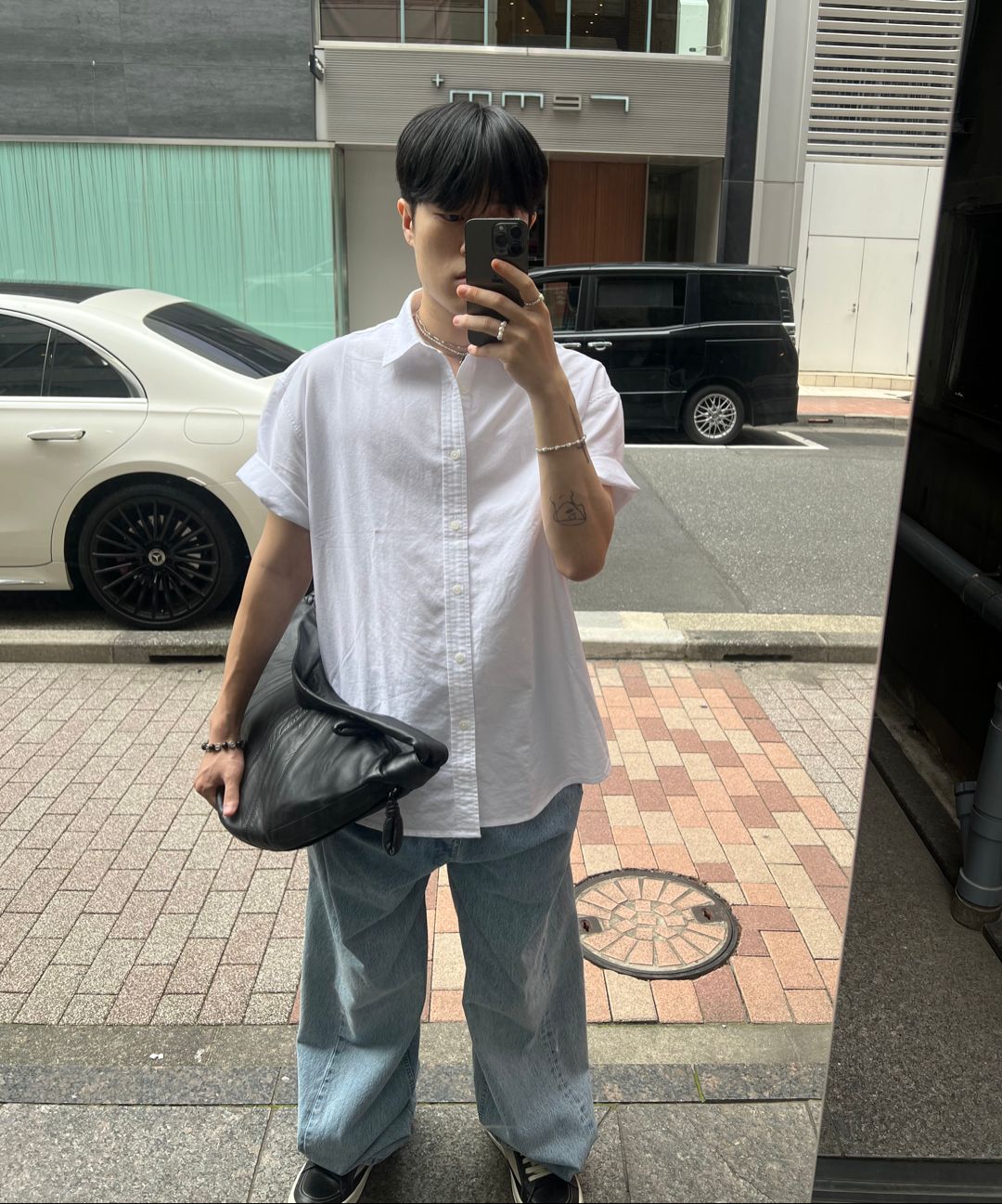 ★MUSINSA STANDARD★ Oversized Short Sleeve Denim Shirt Raw MUSINSA | MUSINSA STANDARD Oversized short sleeve denim