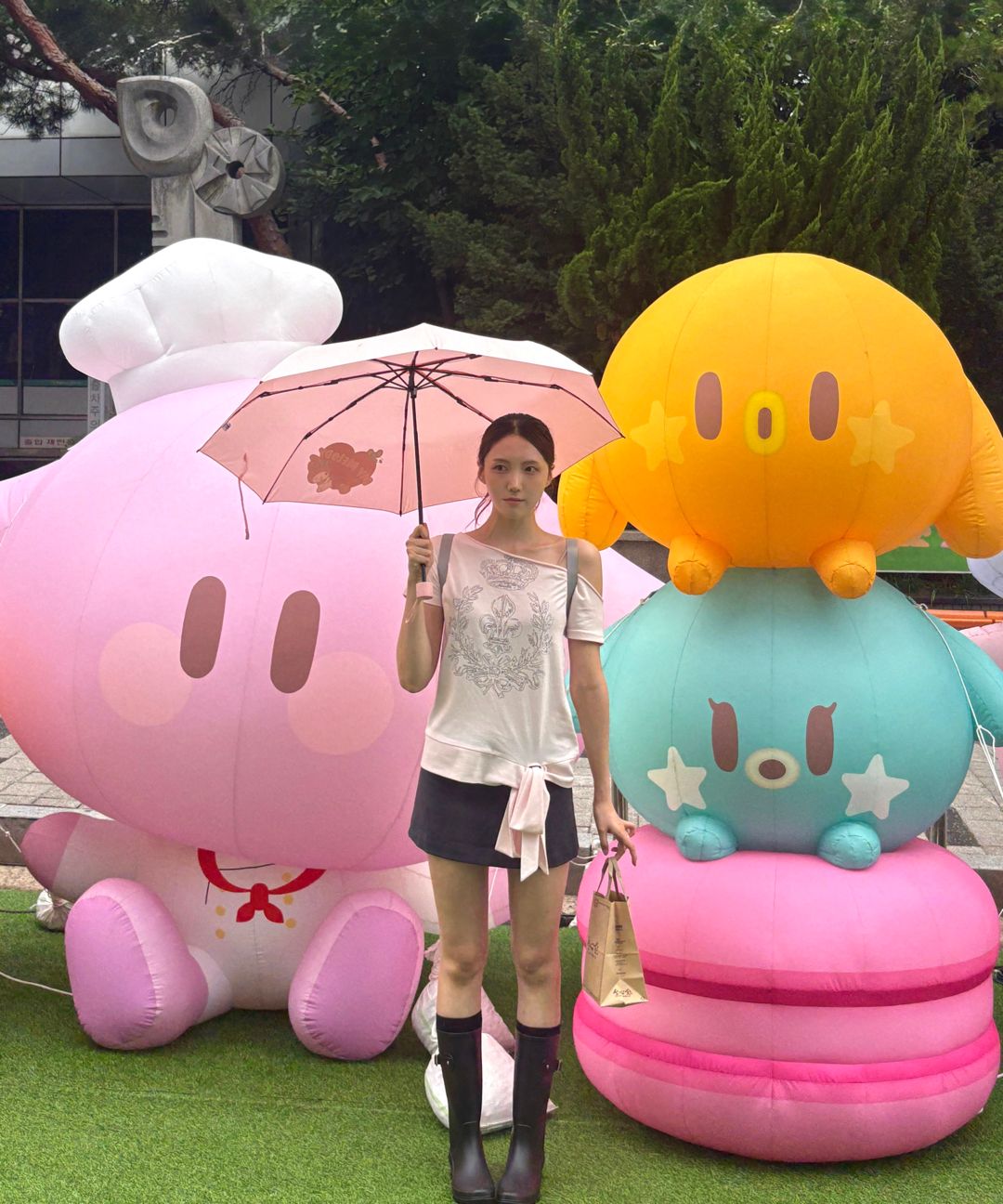 MUSINSA公式 | SCULPTOR Chateau Shithole Tie Tee Pale Pink