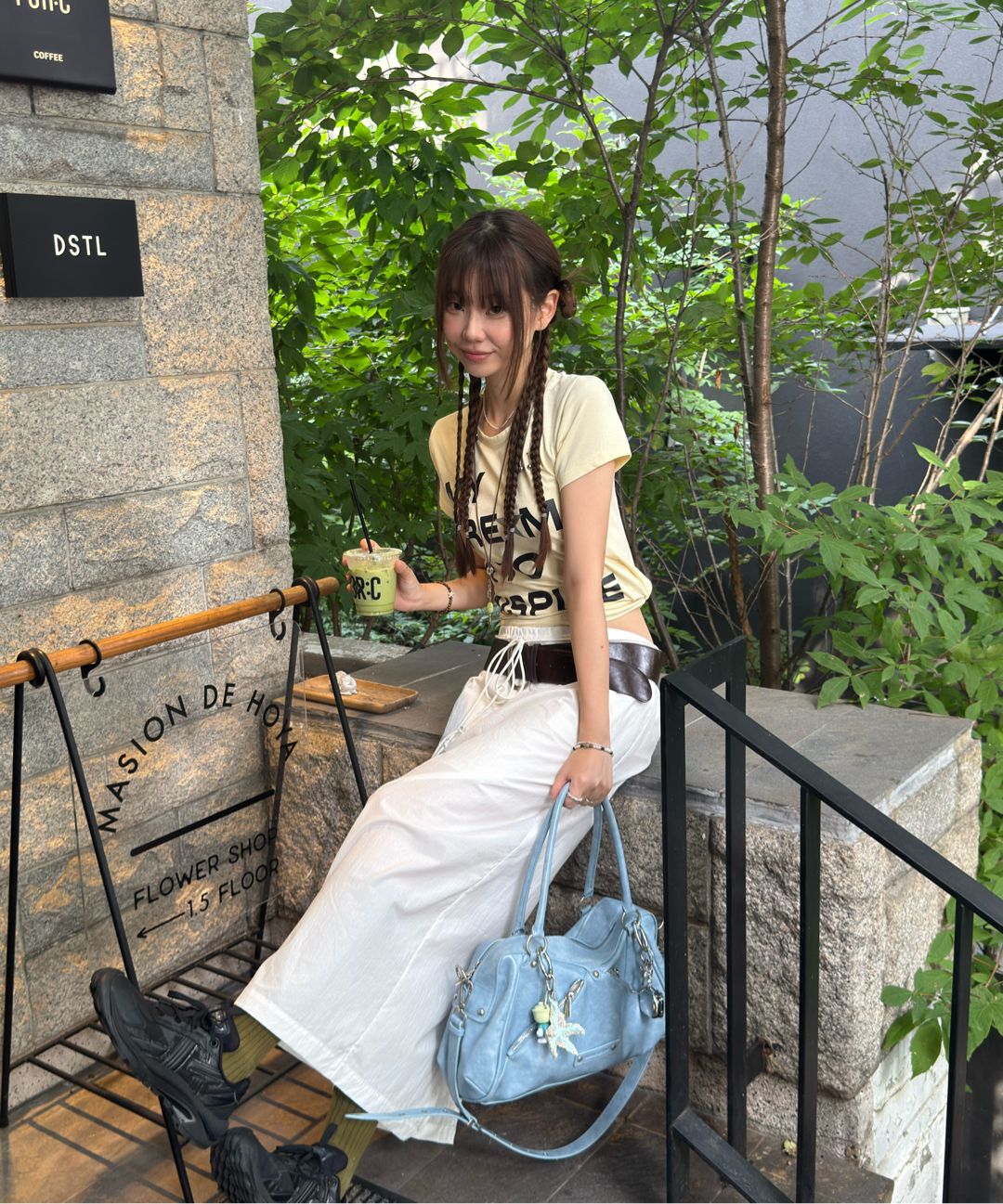 ★ sunburnproject★ Faux Leather MOS Bag SKY BLUE SBBOAC001 Faux Leather M.O.S Bag, SKY BLUE - sunburnproject