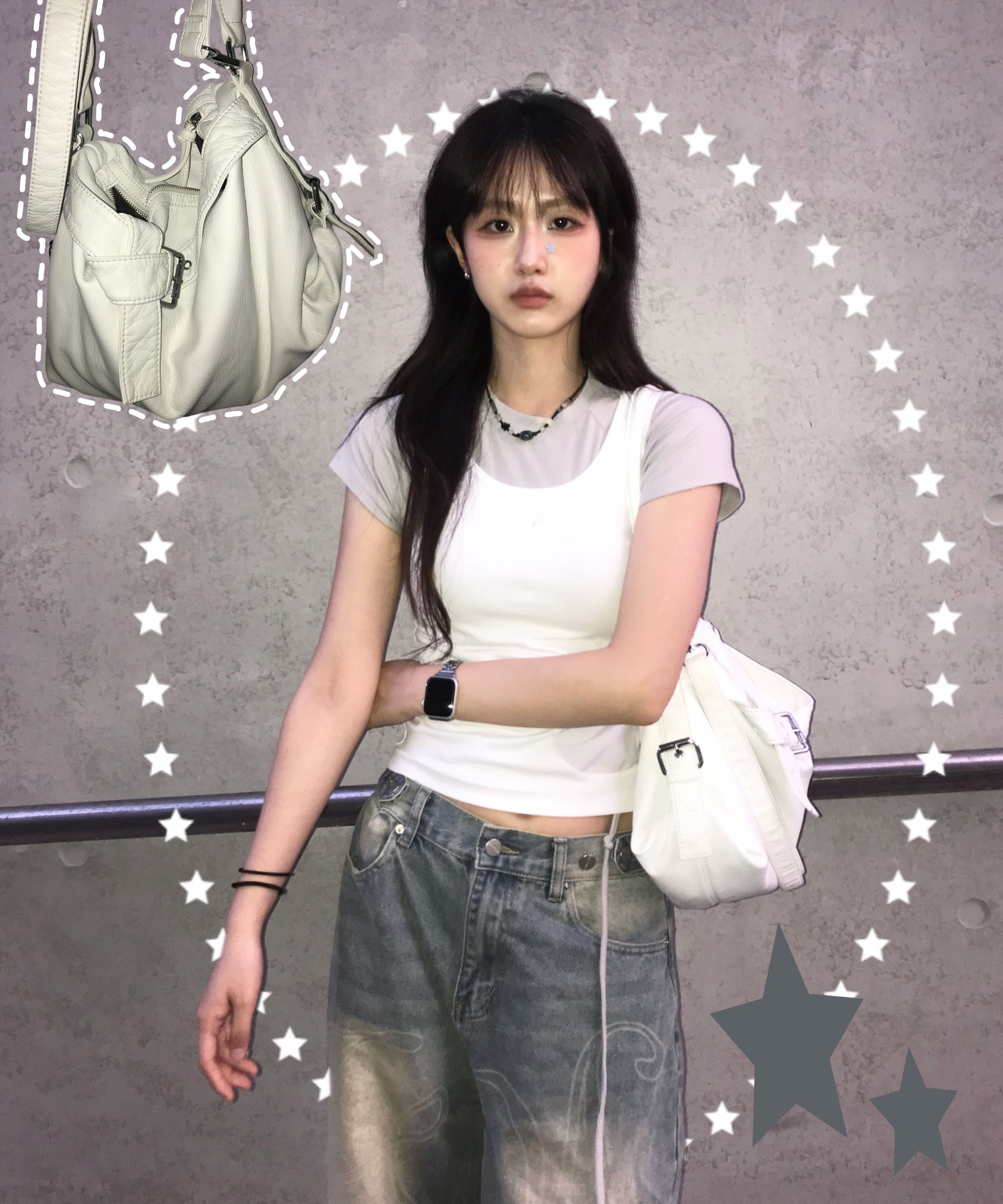 MUSINSA | FANCY CLUB Angel Vintage Washing Pin Tuck Pants