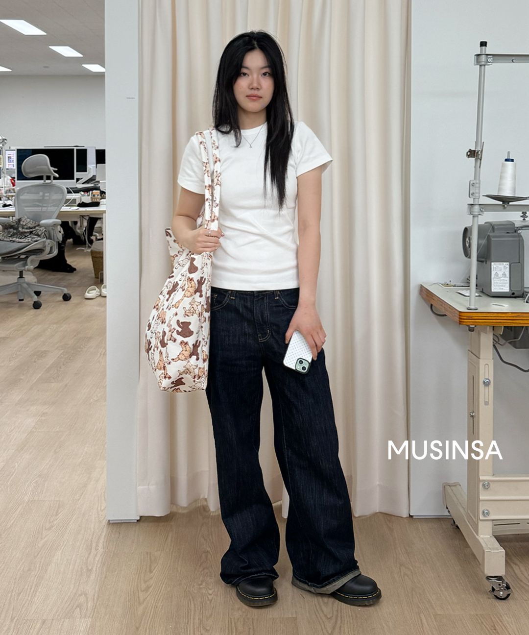 MUSINSA | GLOWNY THE HANNAH JEANS (DEEP BLUE)