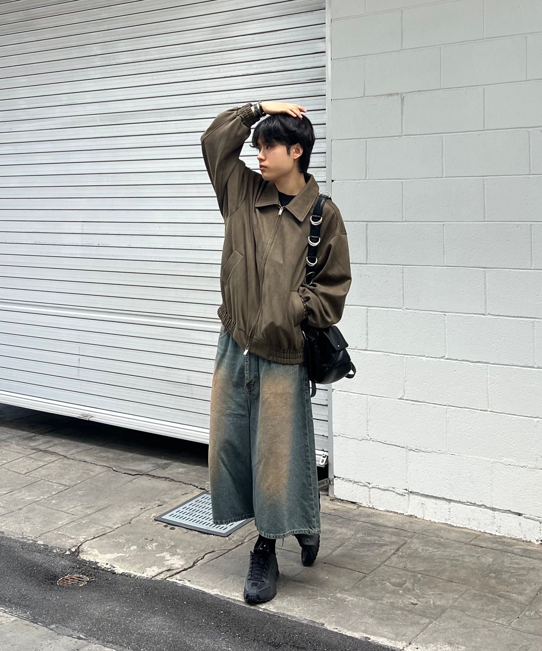 【STANDARDERROR】87-STAN009 STANDARD BLOUSON SUEDE JACKET 87-STAN009 [Vegan Suede] Standard Blouson Suede Jacket KHAKI