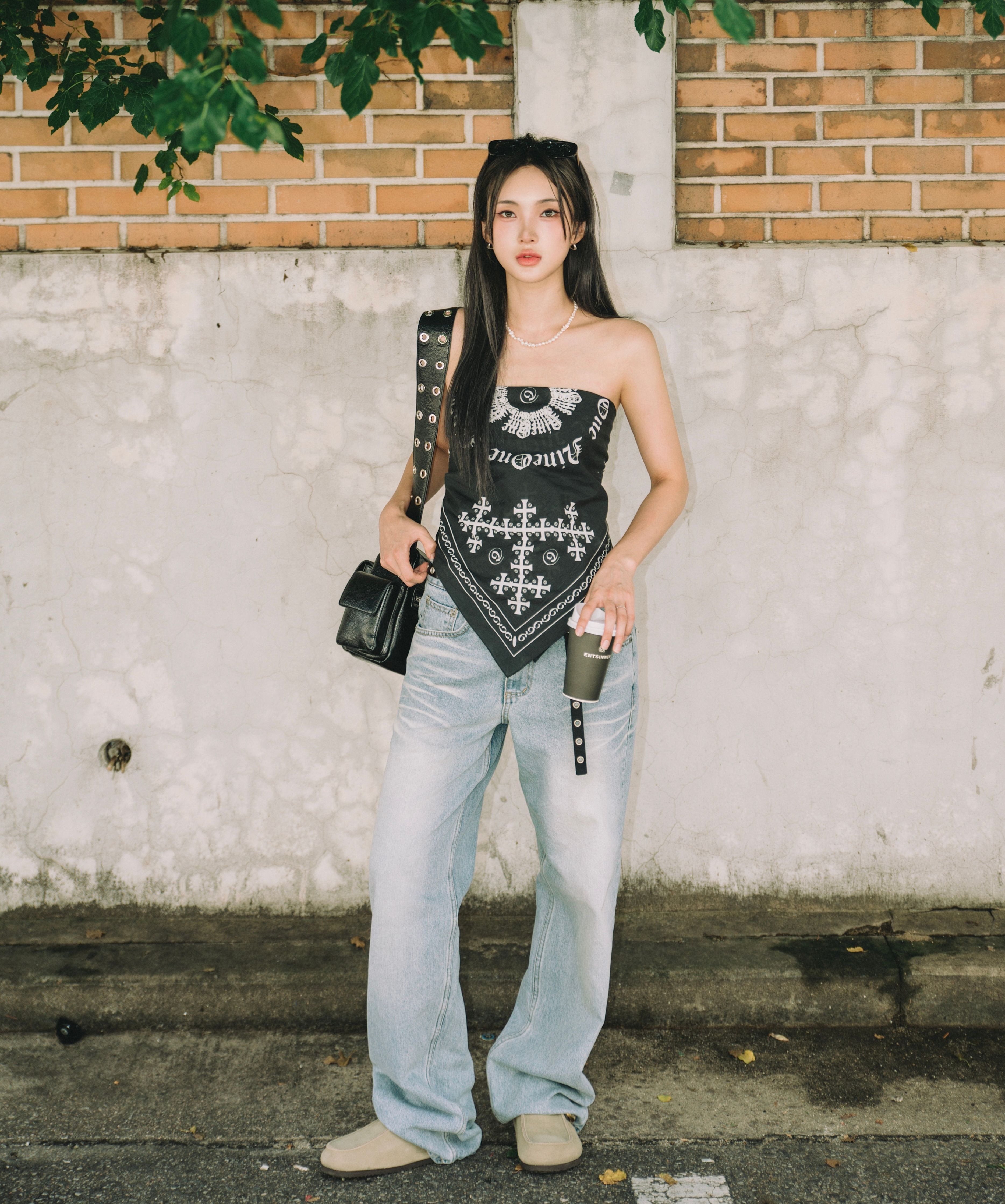 MUSINSA | BLACK PURPLE Mini Fortress Bag-Black Silver