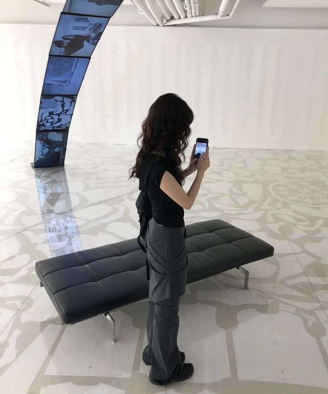 MUSINSA | MISEKI SEOUL Draped chiton midi skirt pants SET BLACK