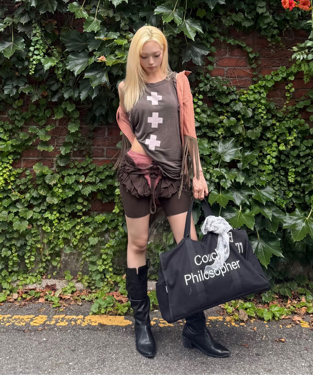 MUSINSA公式 | SCULPTOR Summer Boston Bag Black