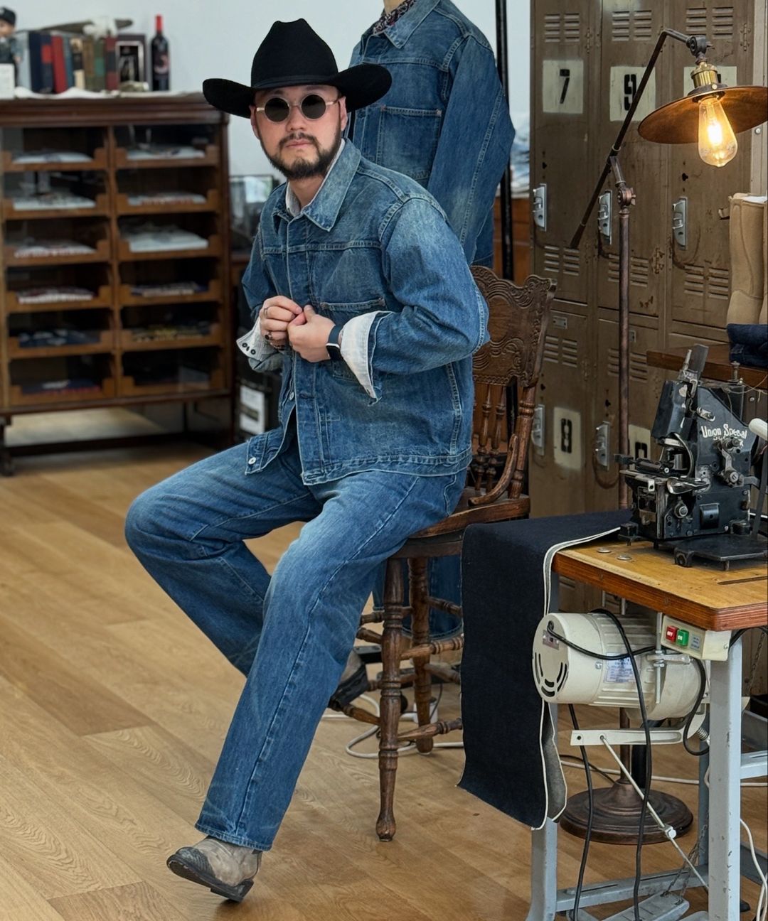 MUSINSA公式 | OUTSTANDING W.W. II SELVEDGE DENIM 1ST JACKET_MEDIUM