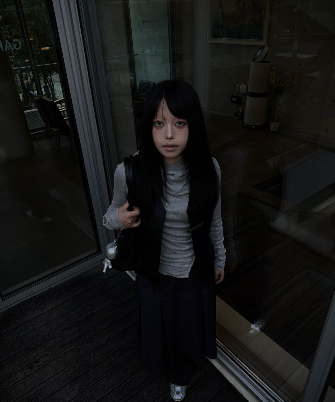 MUSINSA | OJOS Jersey Pleats Skirt Pants / Grey