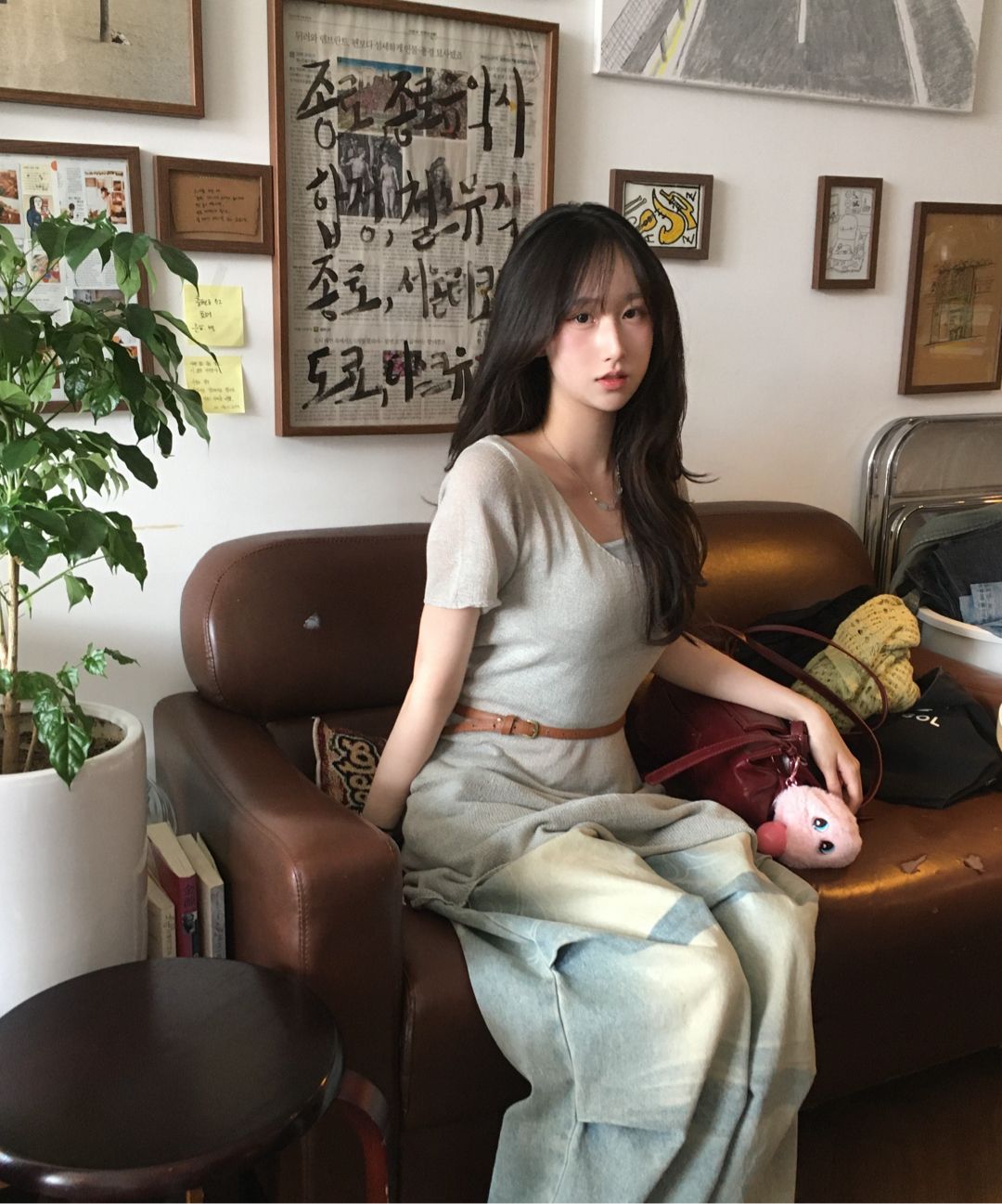 MUSINSA | FANCY CLUB Angel Vintage Washed Pintuck Pants (BLUE