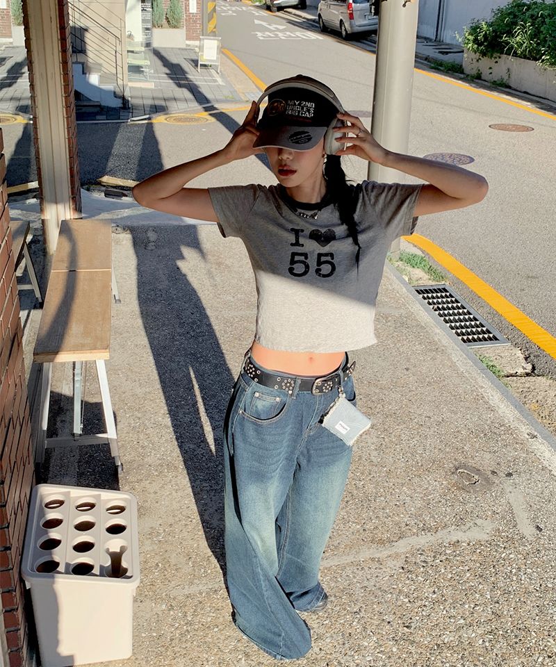 MUSINSA公式 | AMES-WORLDWIDE OVERFIT STITCH DENIM PANTS DEEP