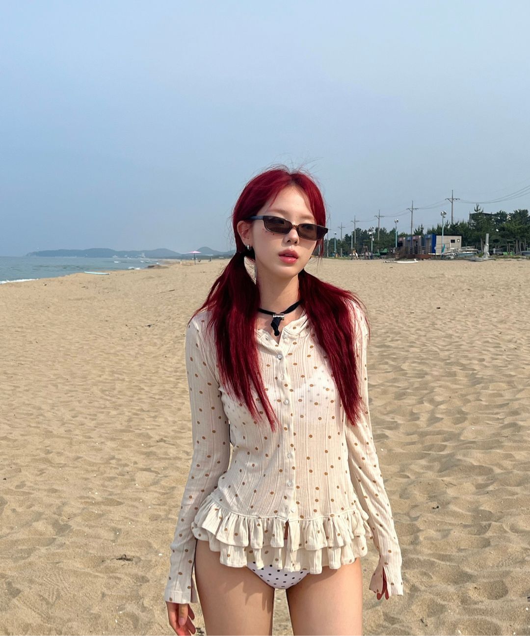 CRANK ドットフリルビキニセット　ブラック　musinsa 韓国 MUSINSA | CRANK Dot Frill Bikini Set_Black