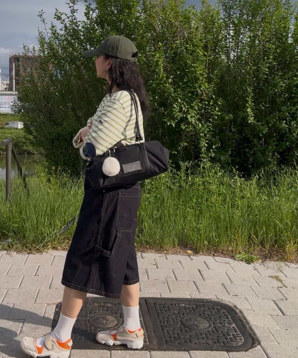 MUSINSA公式 | MATIN KIM SPORTY TOTE BAG IN BLACK