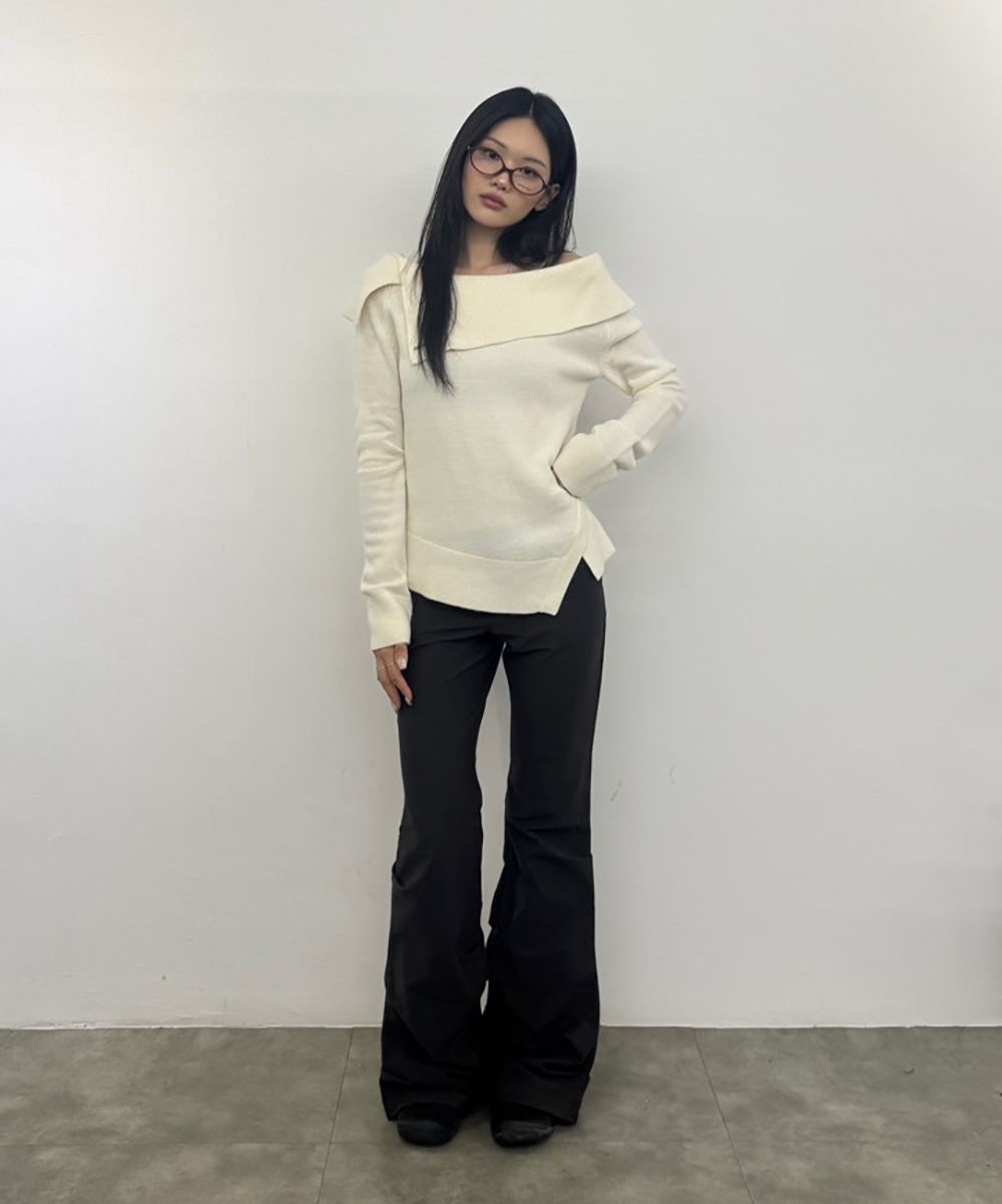 パンツ miseki seoul Cotton bootscut pants Miseki seoul】Shirring bootscut pants | OUR BRAND,Miseki