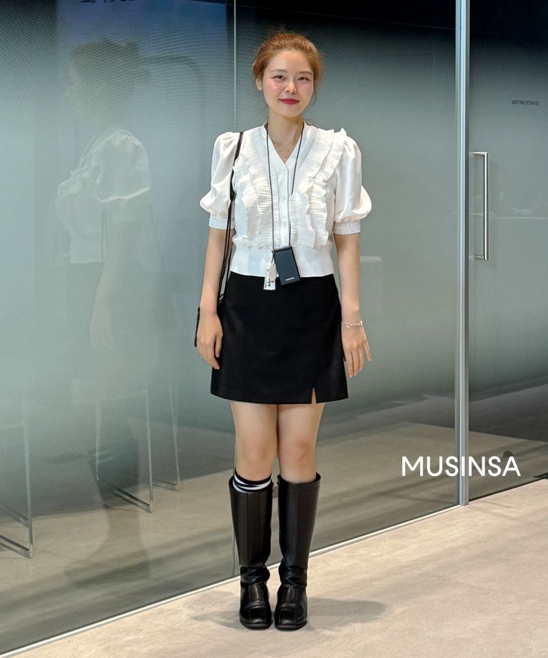 MUSINSA | MUSINSA STANDARD WOMAN WOMENS BASIC MINI SKIRT_BLACK