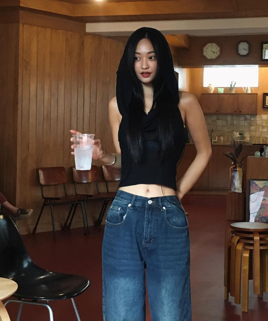 MUSINSA公式 | AMES-WORLDWIDE OVERFIT STITCH DENIM PANTS DEEP