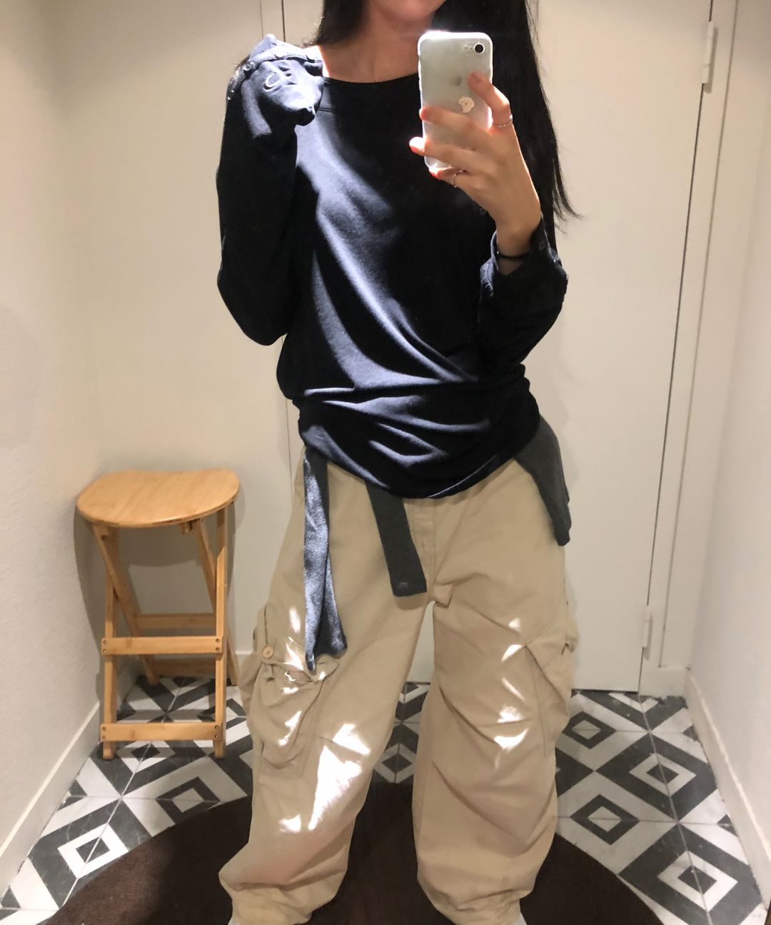 MUSINSA公式 | AAKAM Layered Long Sleeve (White)