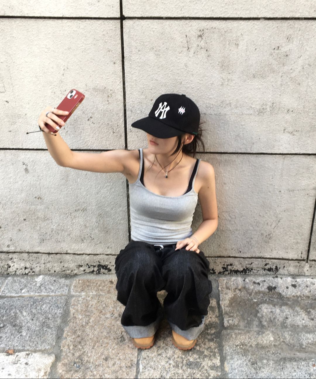 MUSINSA公式 | AAKAM Snake Printed Denim Pants (Black)