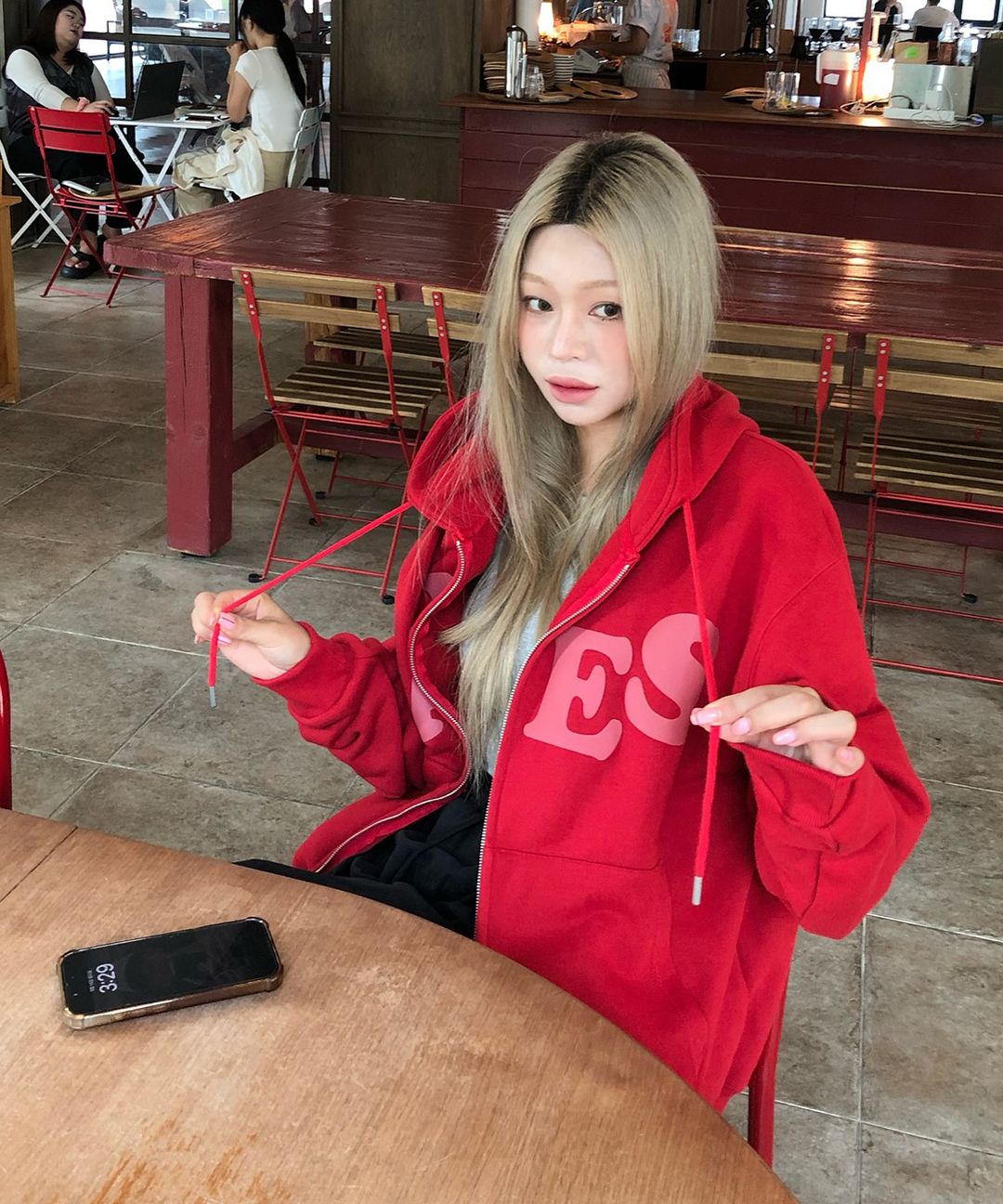 MUSINSA | AMES-WORLDWIDE BIG TYPO HOODIE ZIP UP OATMEAL