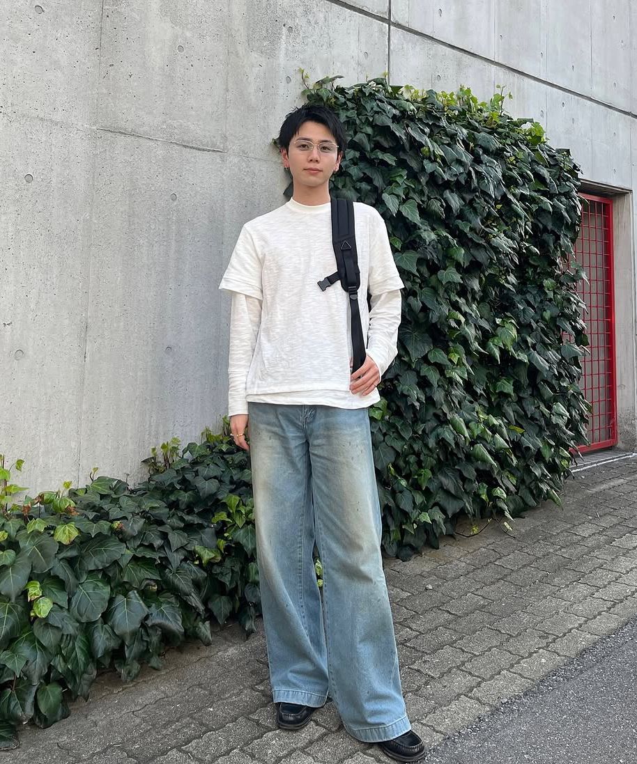 MUSINSA公式 | 999HUMANITY ダブルレイヤードロングスリーブTシャツ 