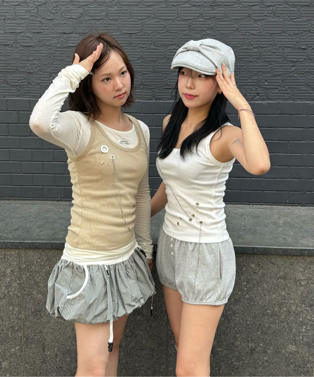 CRANK クランク　レースストラップバルーンスカートパンツ　ミニスカート MUSINSA公式 | CRANK レースストラップバルーンスカートパンツ_カーキ