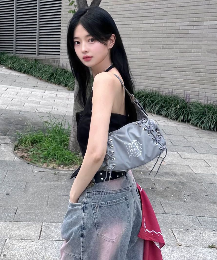 MUSINSA公式 | BLACK PURPLE グローコルセットバッグ Glow Corset Bag_Gray