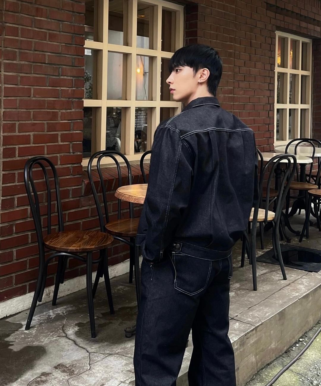 MUSINSA | LAUGHER [SET] [Non-fade] Cowboy denim setup. - Deep blue