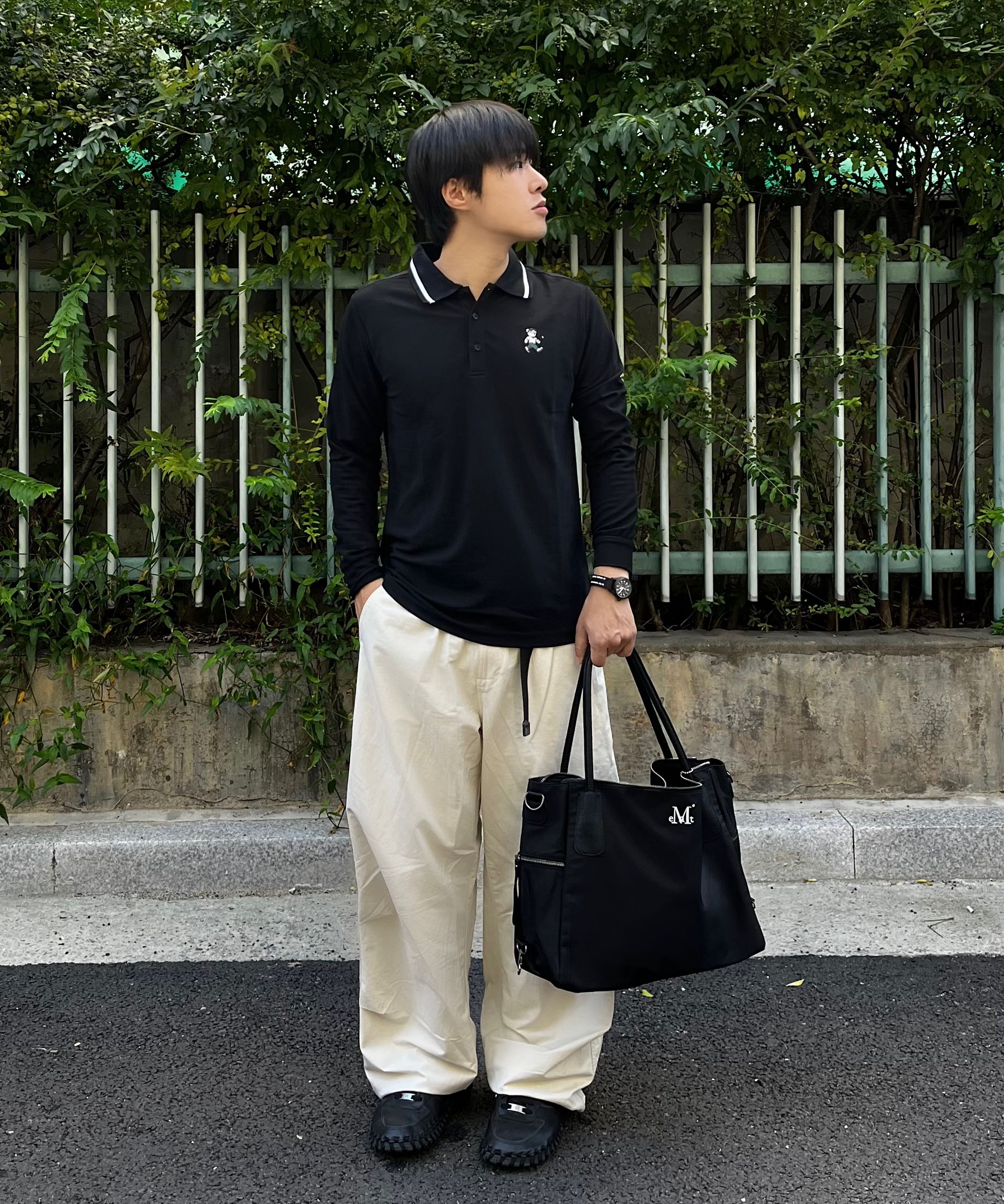 MUSINSA公式 | MUCENT 4-Way Signature Logo Unisex Tote Bag