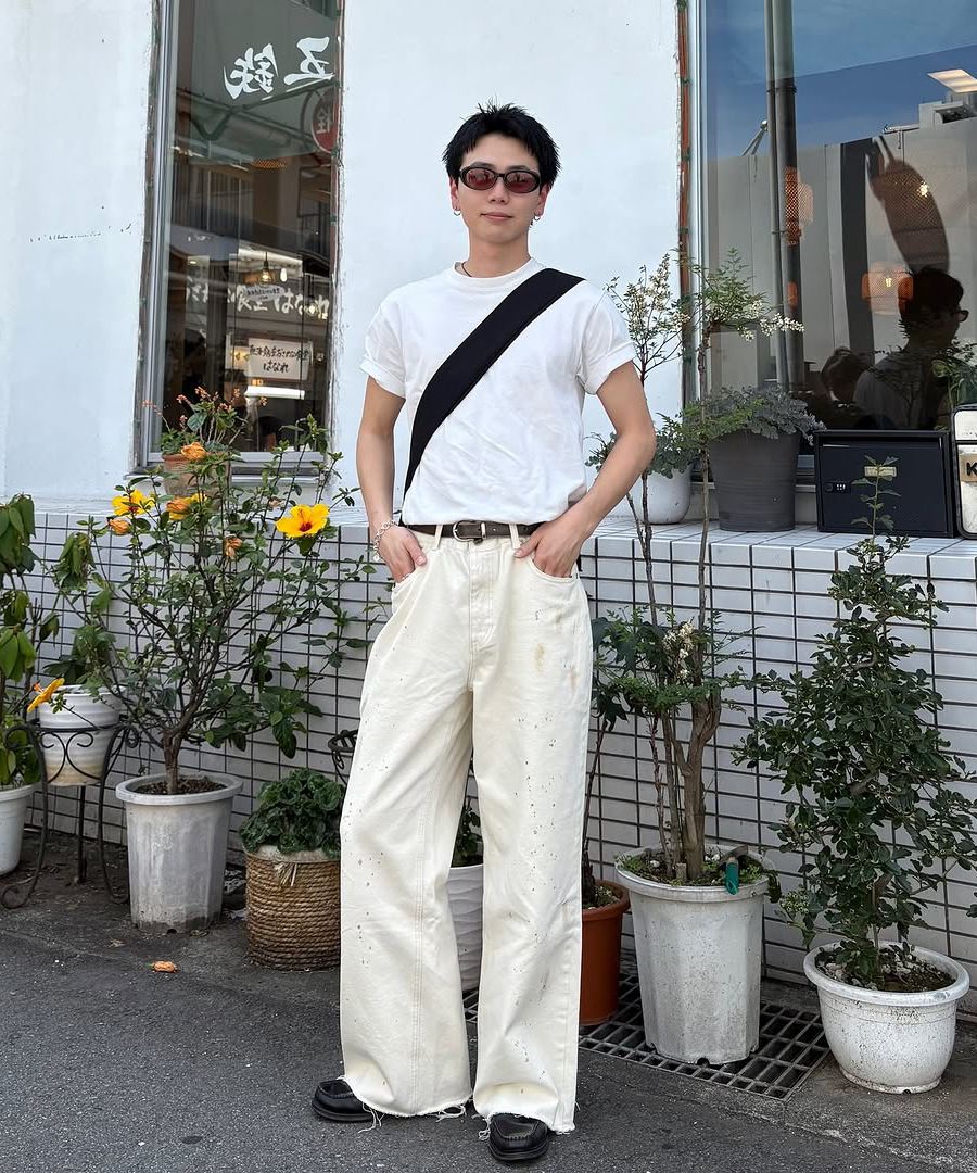 パンツ INSILENCE Stained Painting Denim Pants MUSINSA公式 | INSILENCE ステインドペインティングデニムパンツクリーム