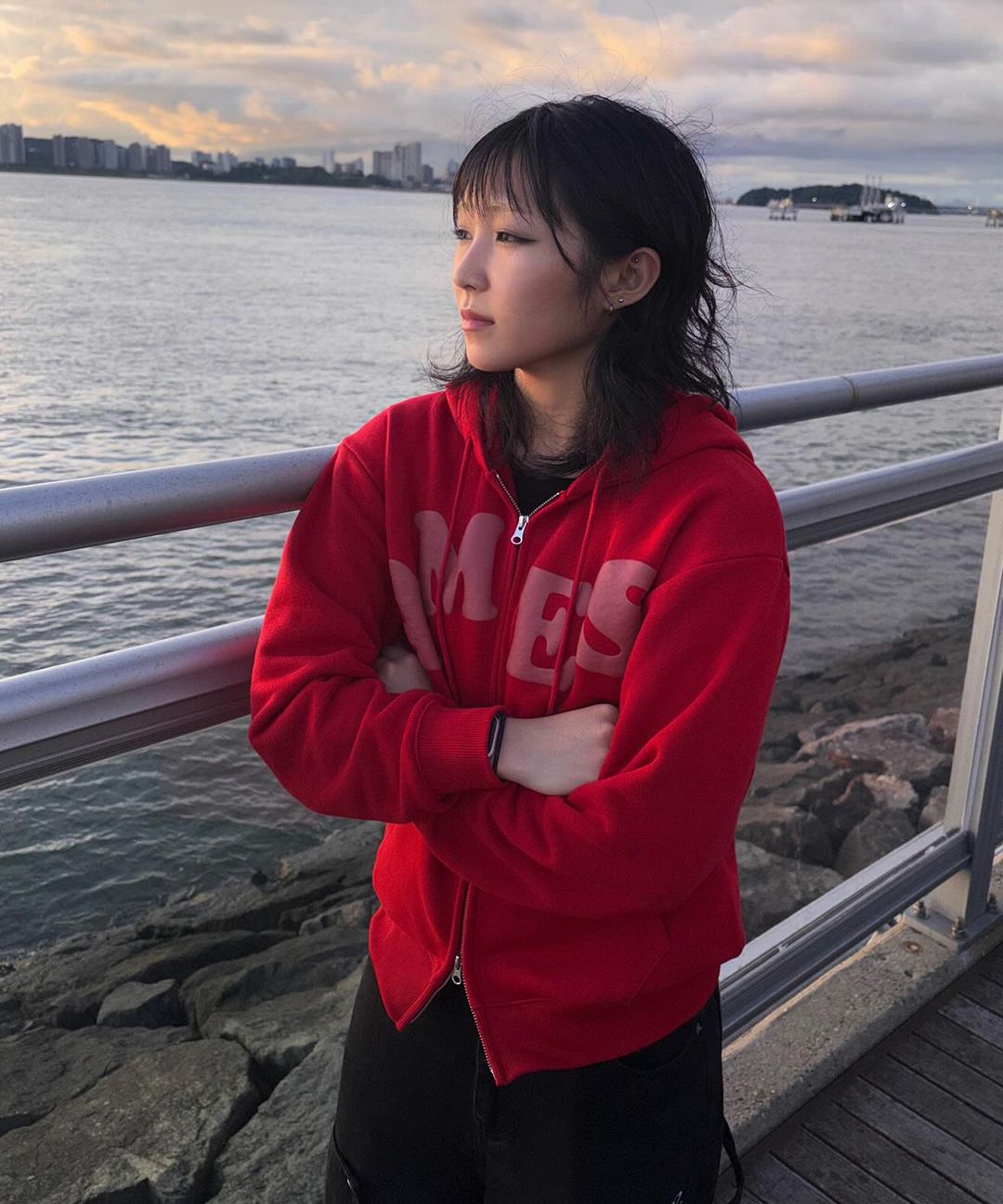 MUSINSA | AMES-WORLDWIDE BIG TYPO HOODIE ZIP UP OATMEAL