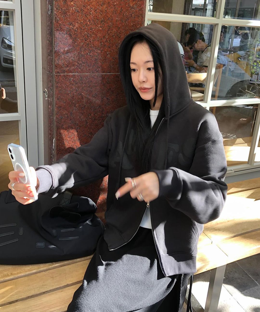 MUSINSA公式 | AMES-WORLDWIDE BIG TYPO HOODIE ZIP UP RED