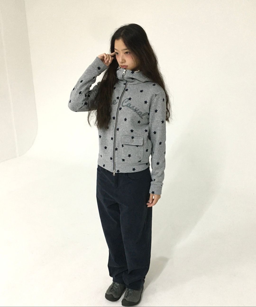 トップス aeae STAR HIGH NECK ZIP UP MUSINSA | AEAE STAR HIGH NECK ZIP UP [GREY]