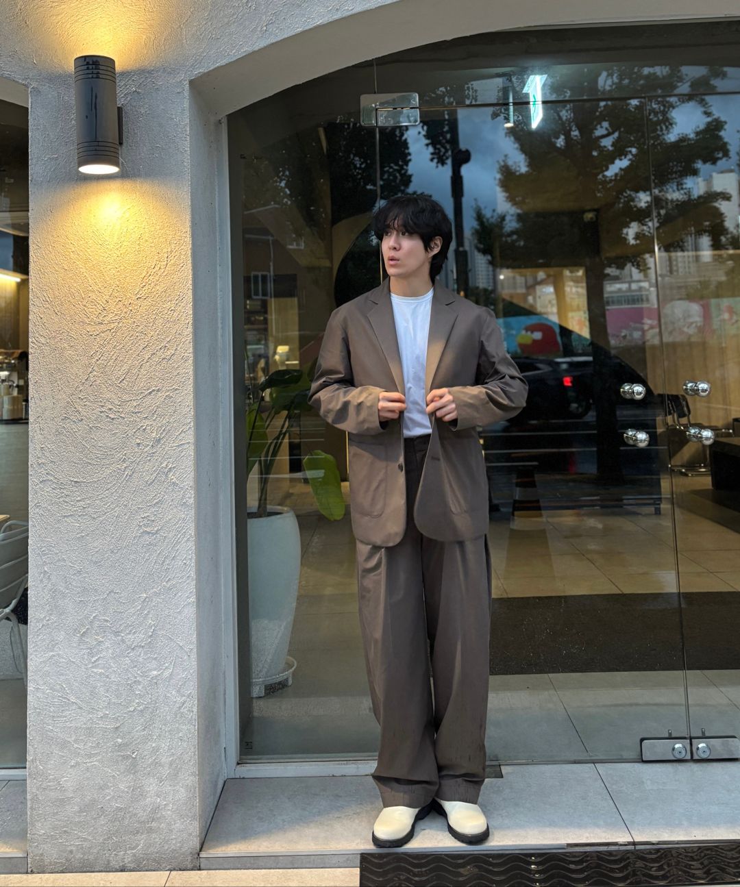 MUSINSA | ANOTHER OFFICE Santiago Officer Pants (Almost Black)