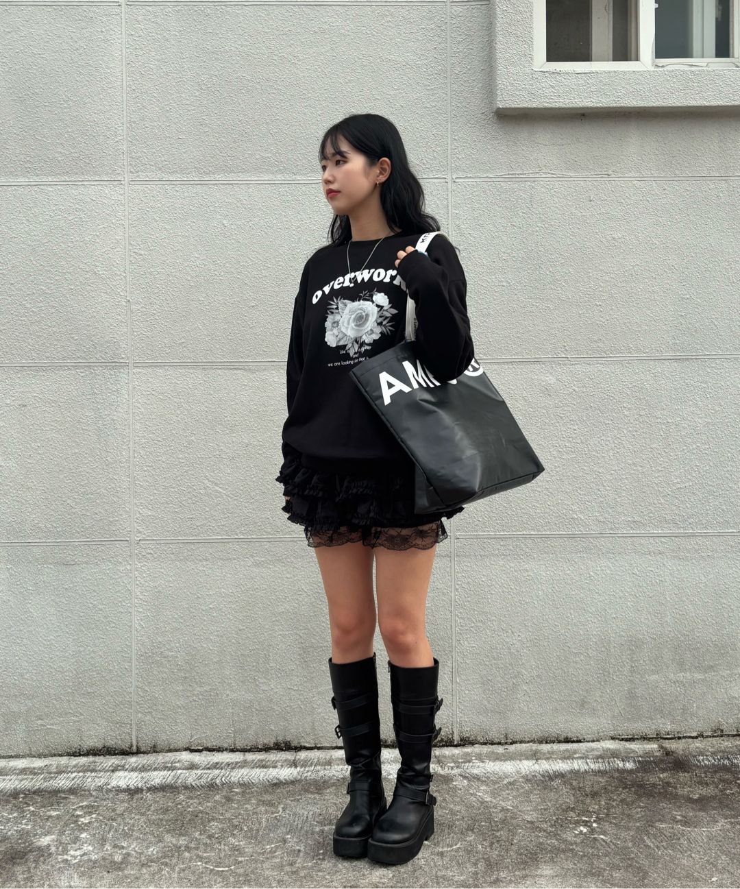 MUSINSA | ROUGHNECK tutu pants skirt black