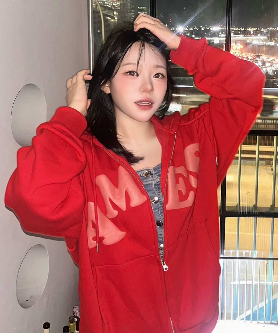 MUSINSA | AMES-WORLDWIDE BIG TYPO HOODIE ZIP UP OATMEAL