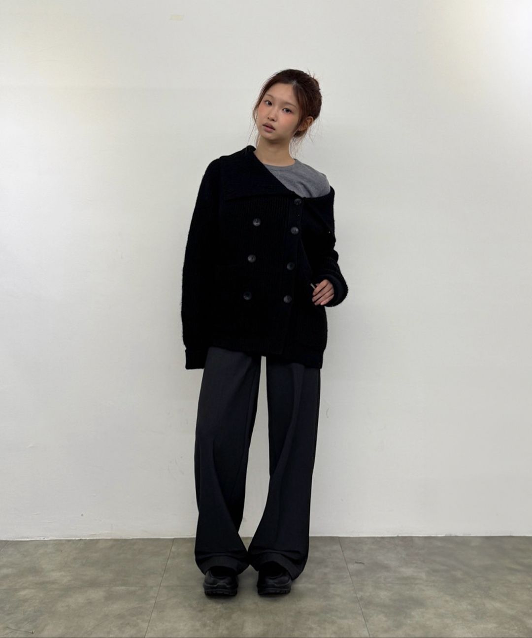 パンツ miseki seoul Tuck detail slacks pants MUSINSA | MISEKI SEOUL Tuck detail slacks pants BLACK
