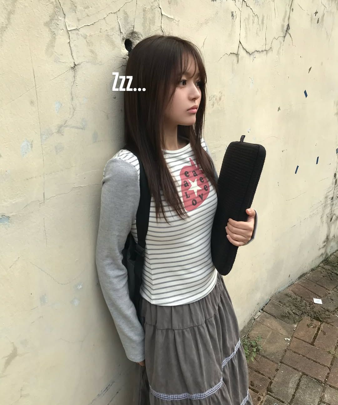 MUSINSA | AEAE STRAWBERRY TEE [GREY]