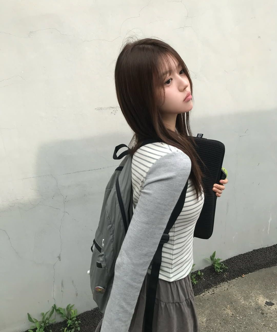 MUSINSA | AEAE STRAWBERRY TEE [GREY]