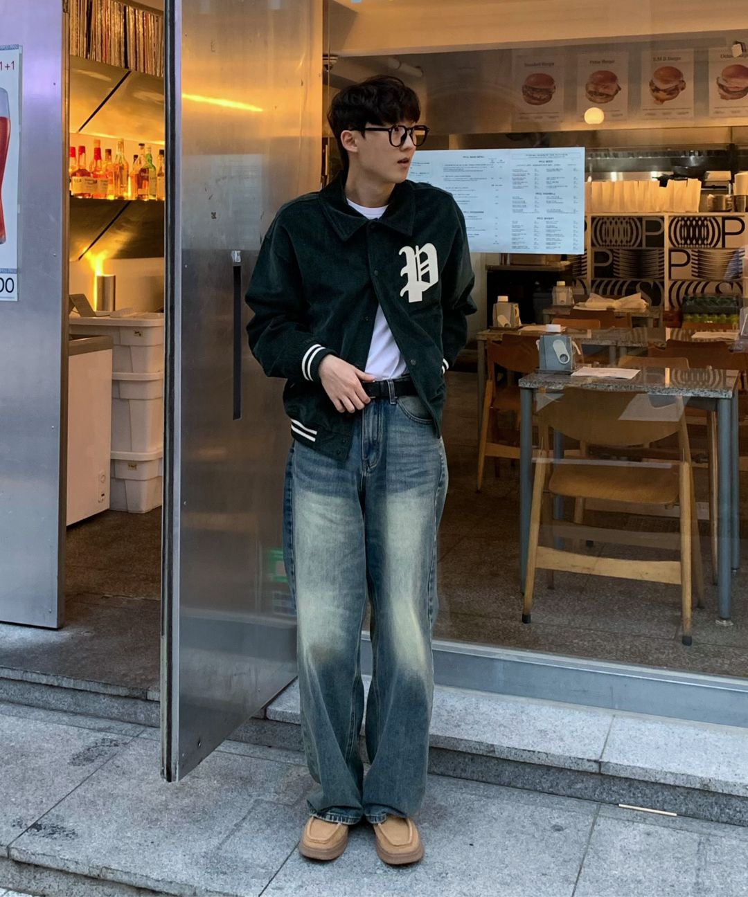 MUSINSA公式 | DNSR Signature wide denim pants black