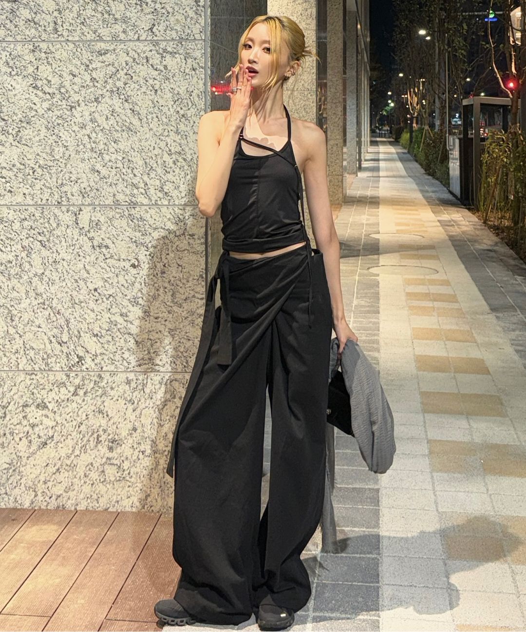 MUSINSA | FLAREUP Layered Wrap Trousers (FL-255_Black)