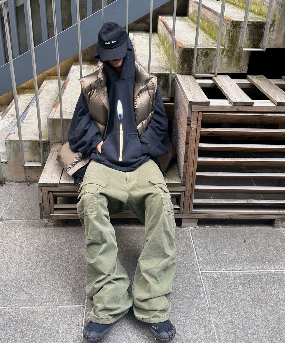 MUSINSA | MATIN KIM MATIN CLASSIC LOGO BALL CAP IN BLACK