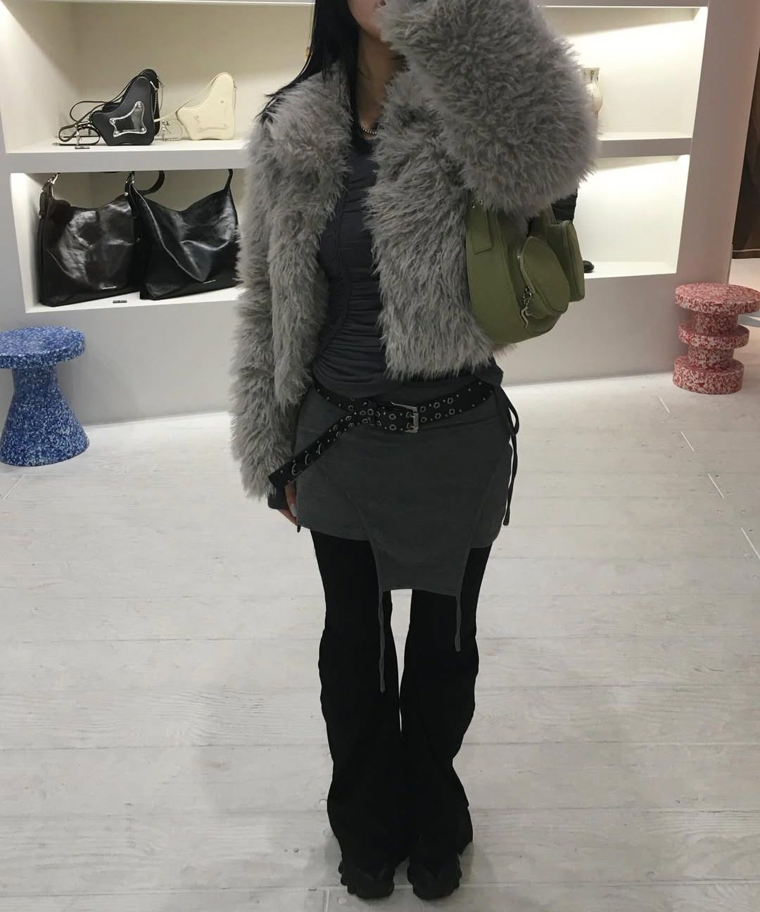 MUSINSA公式 | FLAREUP Asymmetrical Drape Pants (FL-245_Black)