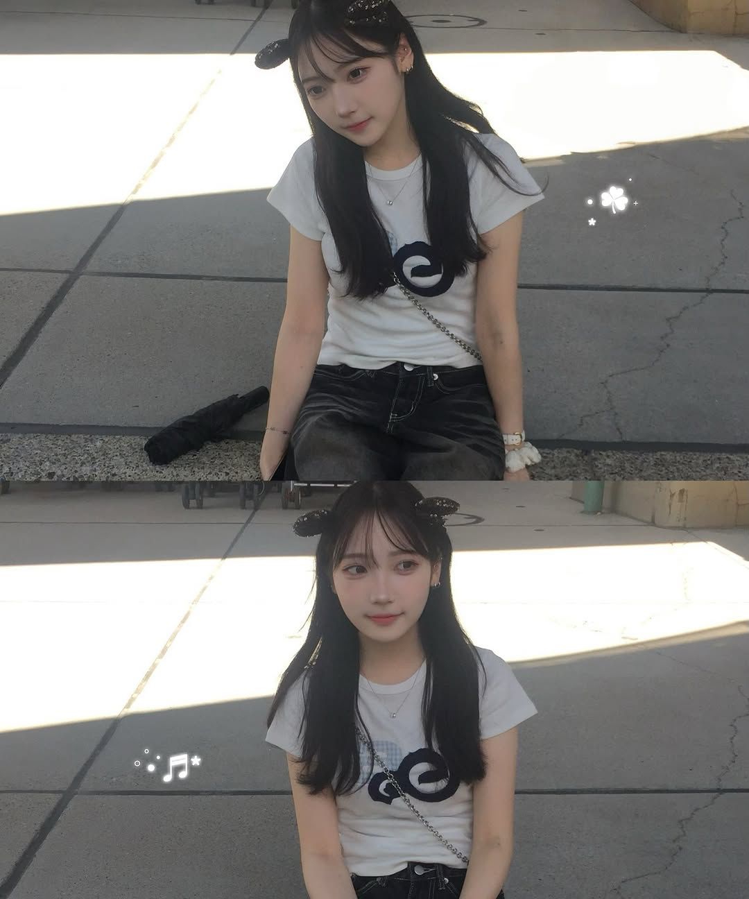 MUSINSA公式 | AEAE アップリケロゴTシャツ[ホワイト]