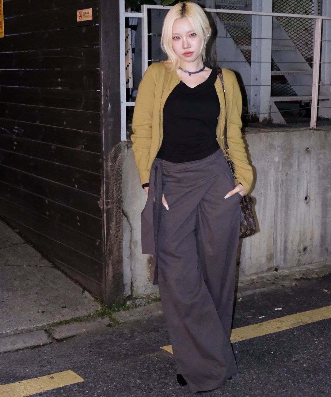 MUSINSA | FLAREUP Layered Wrap Trousers (FL-255_Charcoal)