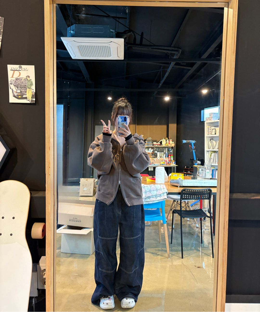 MUSINSA公式 | MOO レオパードアップリケフードジップアップ - ブラウン