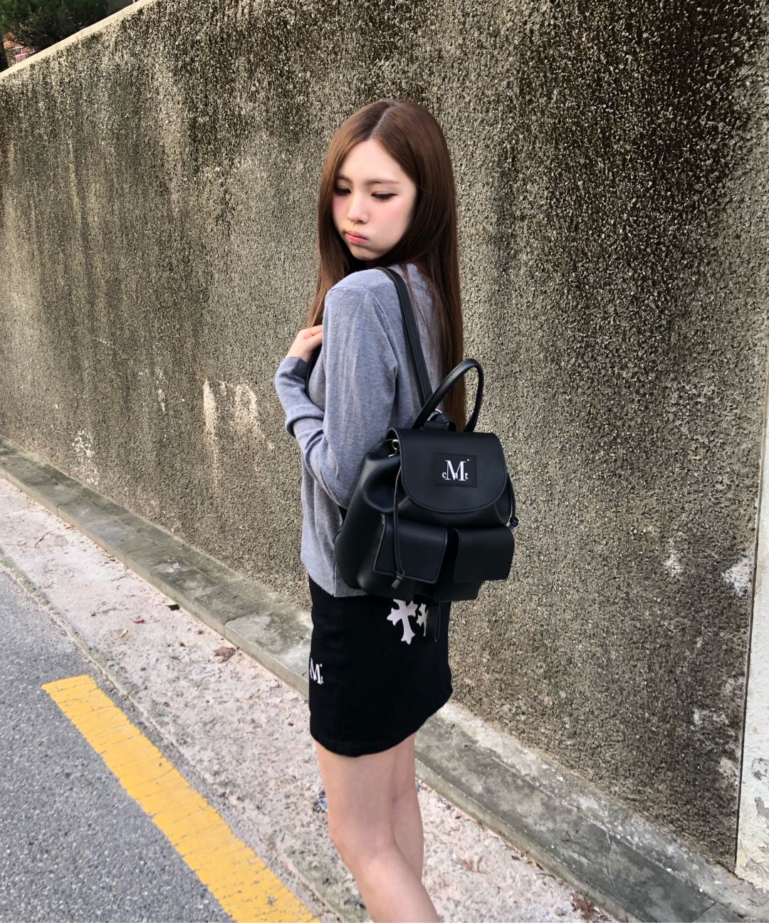 MUSINSA公式 | MUCENT アレンツーポケットレザーミニバックパック 男女共用