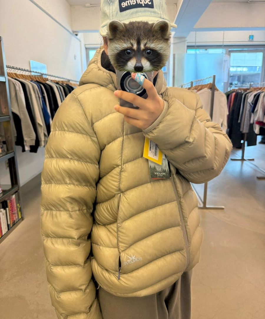 MUSINSA公式 | SUNLOVE Hooded Fly Light Down Jacket Light Blue